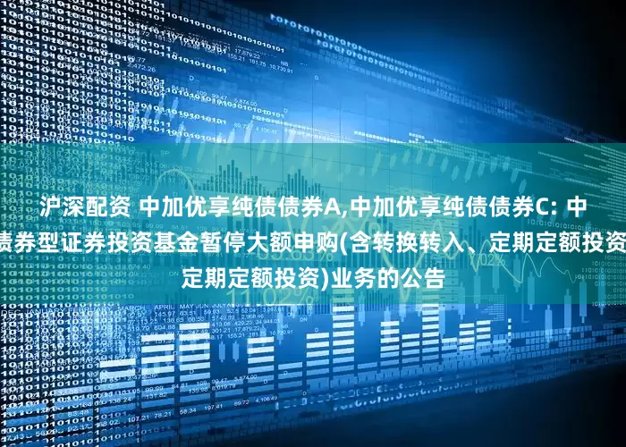 沪深配资 中加优享纯债债券A,中加优享纯债债券C: 中加优享纯债债券型证券投资基金暂停大额申购(含转换转入、定期定额投资)业务的公告