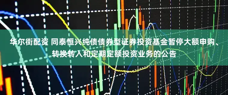 华尔街配资 同泰恒兴纯债债券型证券投资基金暂停大额申购、转换转入和定期定额投资业务的公告